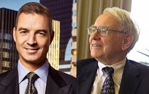 Hedge fund mogul Dan Loeb (L) Warren Buffet